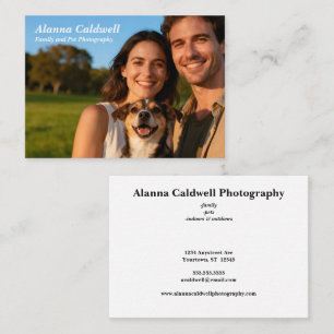 Paar mit Hund Fotograf Immobilien Visitenkarte