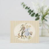 Paar mit Hund Postkarte (Stehend Vorderseite)