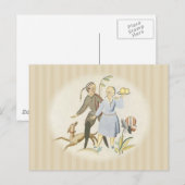 Paar mit Hund Postkarte (Vorne/Hinten)