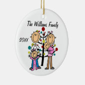 Paar mit Mädchen, Baby Girl Custom Keramik Ornament (Rechts)