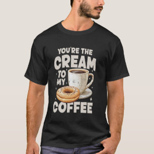 Paar mit passendem Kaffee- und Donutliebhaber T-Shirt