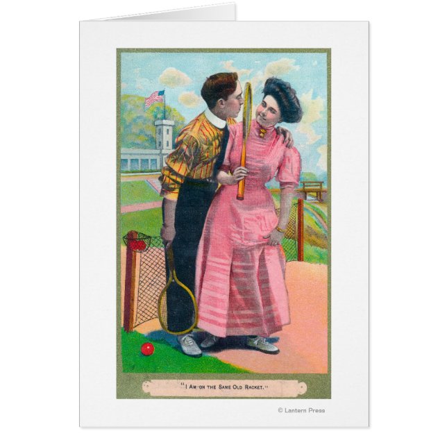 Paar mit Tennis GearSame Old Racket (Vorne)