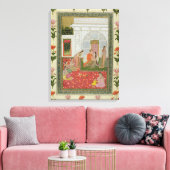 Paar mit weiblichen Betreuern und Musikern Leinwanddruck (Insitu (Wohnzimmer))