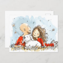 Paar mit weißer Welpe