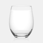 Paar-Monogramm Benutzerdefiniert Modern Elegant Go Weinglas Ohne Stiel (Rückseite)