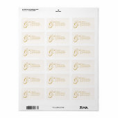 Paar-Monogramm-Et-Zeichen Weiße Adressetiketten (Vorne)