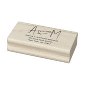 Paar-Monogramm-Herz-Adresse Gummistempel (Stempel)