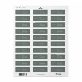 Paar-Monogramm Herz Grüne Rücksendeadresse (Vorne)