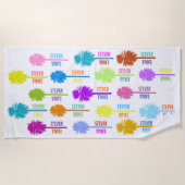 Paar-Monogramm-tropische Strand-Ferien-Andenken Strandtuch (Vorderseite)