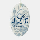 Paar-Monogramm-Verzierung Keramikornament (Rechts)