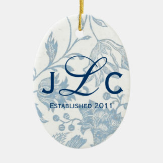 Paar-Monogramm-Verzierung Keramikornament
