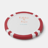 PAAR NAME PFIRSICH GRÜN DATUM HOCHZEIT ROMANTISCH  POKERCHIPS (Einzeln)