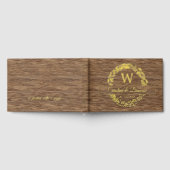 Paar Namen Hochzeitdatum Laurel Wreath Gold Gästebuch (Voll)