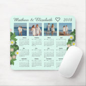 Paar-Namen und Fotos | 2018 Foto-Kalender Mousepad (Mit Mouse)