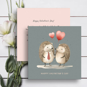 Paar niedliche Igel Valentinstag Feiertagskarte