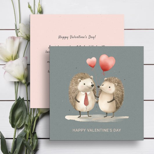 Paar niedliche Igel Valentinstag Feiertagskarte