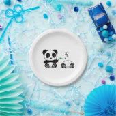 Paar Niedliche kleine Pandas Pappteller (Party)