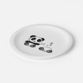 Paar Niedliche kleine Pandas Pappteller (Schrägansicht)