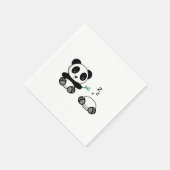 Paar Niedliche kleine Pandas Serviette (Ecke)