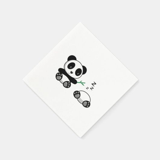 Paar Niedliche kleine Pandas Serviette (Ecke)