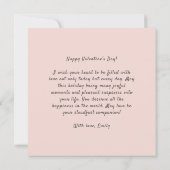 Paar niedliche Pinguine Valentinstag Feiertagskarte (Rückseite)