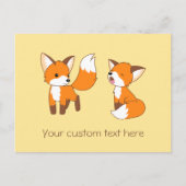 Paar Niedlicher Kleinfüchse Postkarte (Vorderseite)