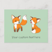 Paar Niedlicher Kleinfüchse Postkarte (Vorderseite)