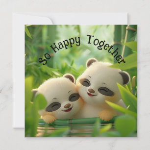 Paar Pandas Einladung