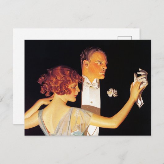 Paar, Pfeile und Shirts für Kleid, 1923 Postkarte (Vorne/Hinten)