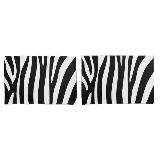 Paar Pillowcases - Zebra Print Kissenbezug (Vorderseite-Set)