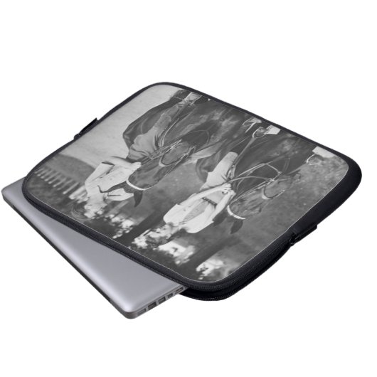 Paar-Reitpferde Laptopschutzhülle (Vorne Knopf)