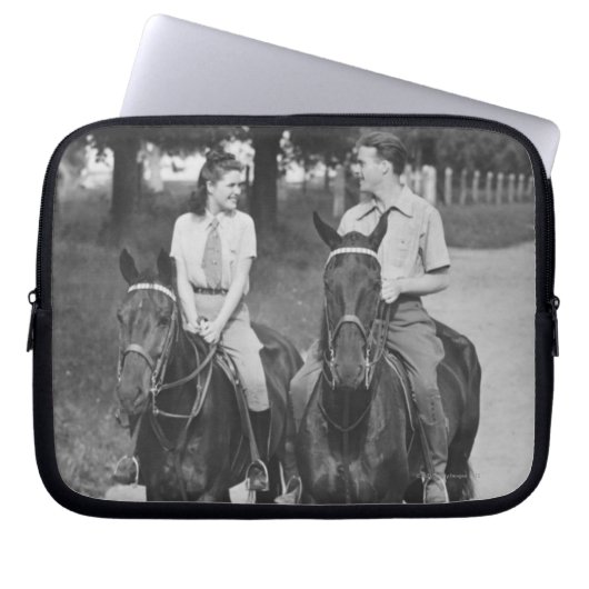 Paar-Reitpferde Laptopschutzhülle (Vorderseite)