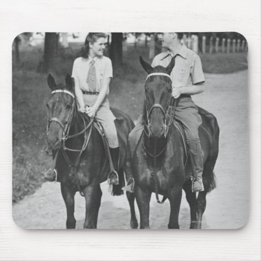Paar-Reitpferde Mousepad (Vorne)