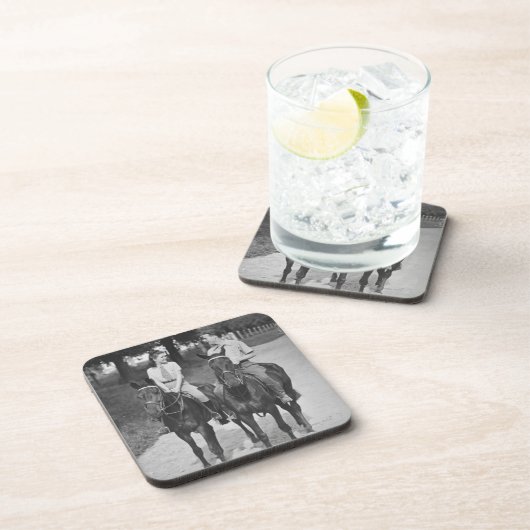 Paar-Reitpferde Untersetzer (Rechte Seite)