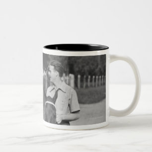 Paar-Reitpferde Zweifarbige Tasse
