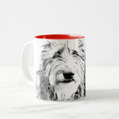 Paar schottische Windhunde Zweifarbige Tasse (Vorderseite Links)