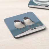 Paar schwarz gehauchter Golle Getränkeuntersetzer (Linke Seite)