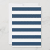 Paar-Shower Navy Blau Hydrangea Schrift Art Deco Einladung (Rückseite)
