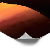 Paar Silhouetten bei Sonnenuntergang Poster (Ecke)