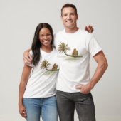 Paar sitzt auf Palme T-Shirt (Unisex)