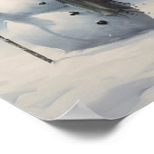 Paar Snowmen in einem Friedlichen Wald Poster (Ecke)