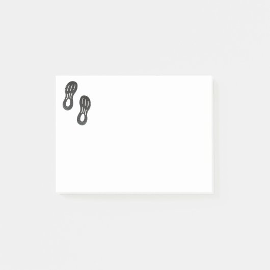 Paar sportlicher Schuhe drucken Post-it Klebezettel (Vorderseite)