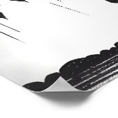 Paar Stehend unter einem Regenschirm, herzförmiger Poster (Ecke)