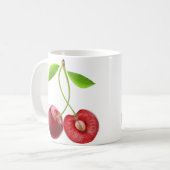 Paar süße Kirschen Kaffeetasse (Vorderseite Links)