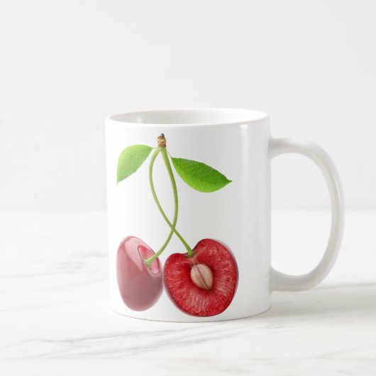 Paar süße Kirschen Kaffeetasse (Rechts)
