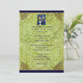 Paar-Tag der toten Hochzeits-Einladung Einladung (Stehend Vorderseite)