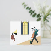 Paar tanzen postkarte (Stehend Vorderseite)