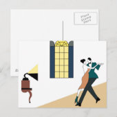 Paar tanzen postkarte (Vorne/Hinten)