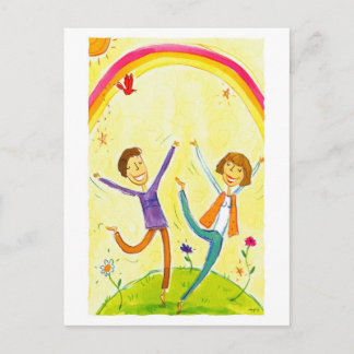 Paar tanzen postkarte
