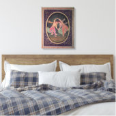 Paar tanzende Mädchen darstellend Kathak Leinwanddruck (Insitu (Schlafzimmer))